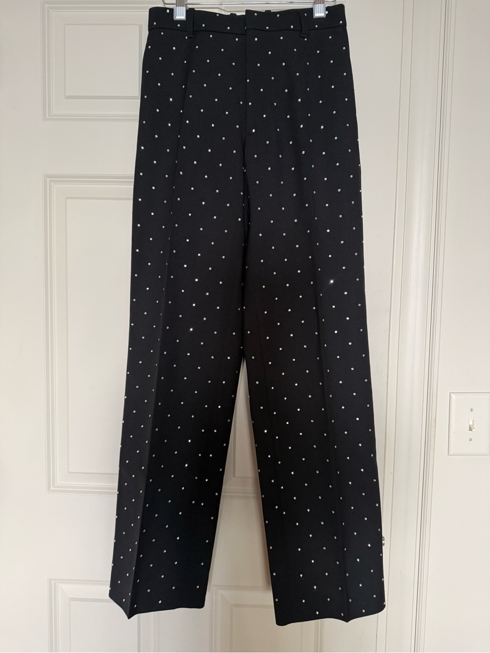 NWOT Balenciaga Rhinestone Wide-Leg Trousers AUTHENTIC